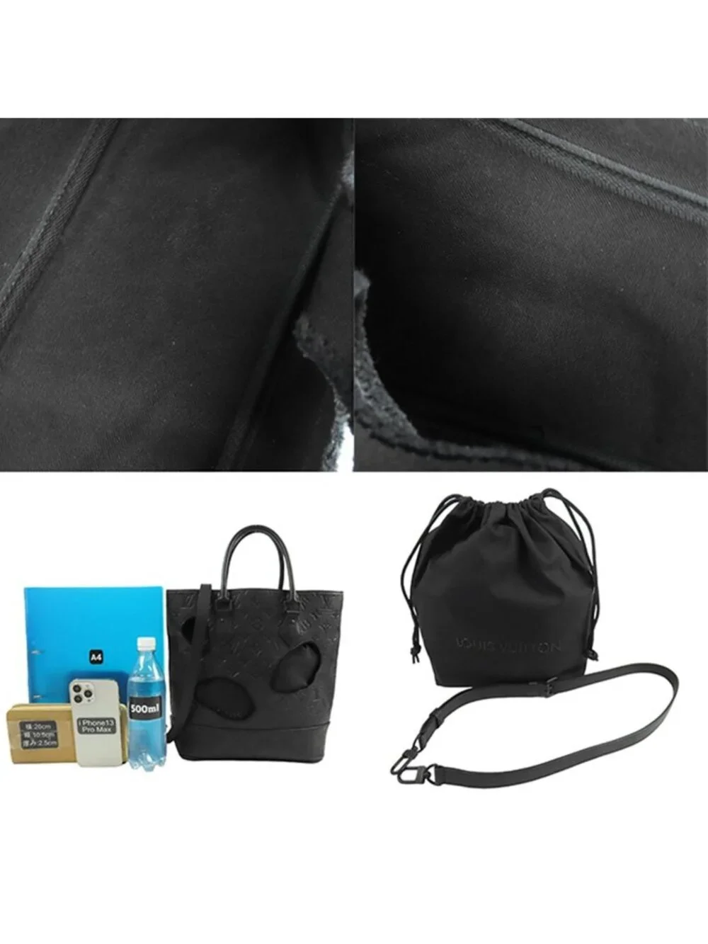 Louis Vuitton with Holes PM Noir Black Monogram Empreinte Rei Kawakubo